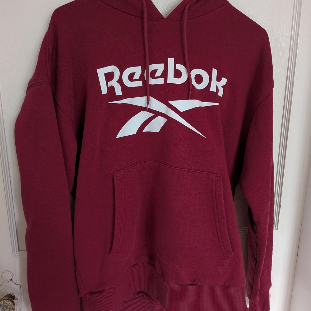 Reebok Men's Maroon Logo Hoodie